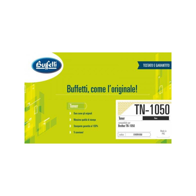 Toner Laser Compatibile Brother TN-1050 nero